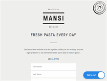Tablet Screenshot of pastificiomansi.com